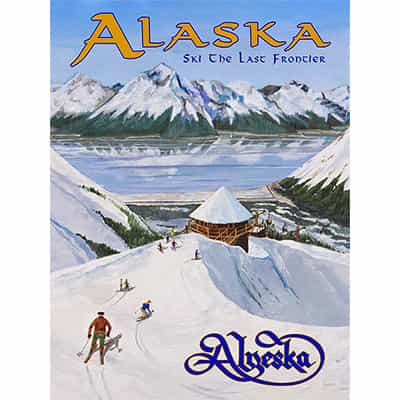 Alaska - Ski The Last Frontier Poster