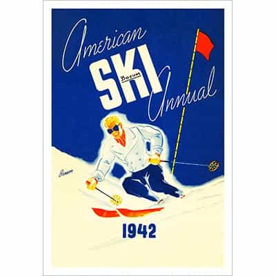 American Ski Annual 1942 Cover Ski Poster (in 3 Sizes)