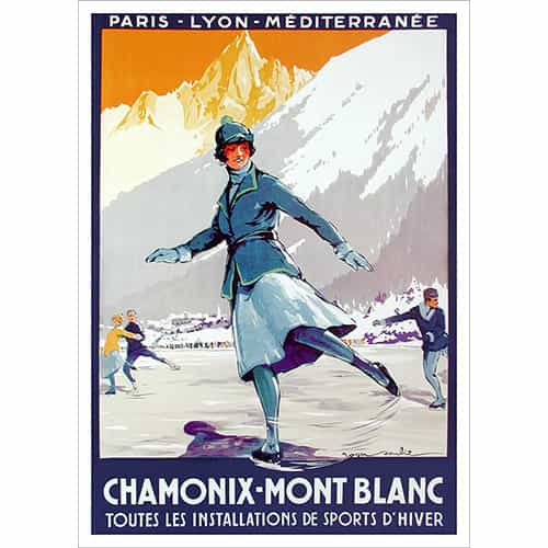 Chamonix Ice Hockey - Vintage Sports Posters