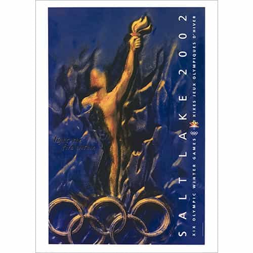 2002 Winter Olympics Salt Lake Utah USA Souvenir Guide Program w/Tearout  Poster