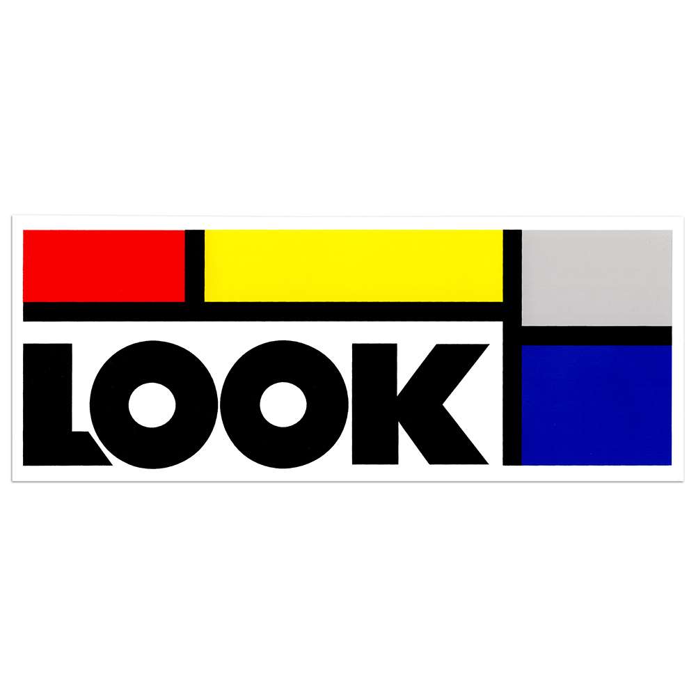 Look. Sign Sticker Look Bindings Ski Sticker for Ski Helmets, Skis and Snowboards